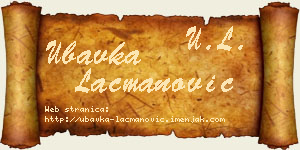 Ubavka Lacmanović vizit kartica